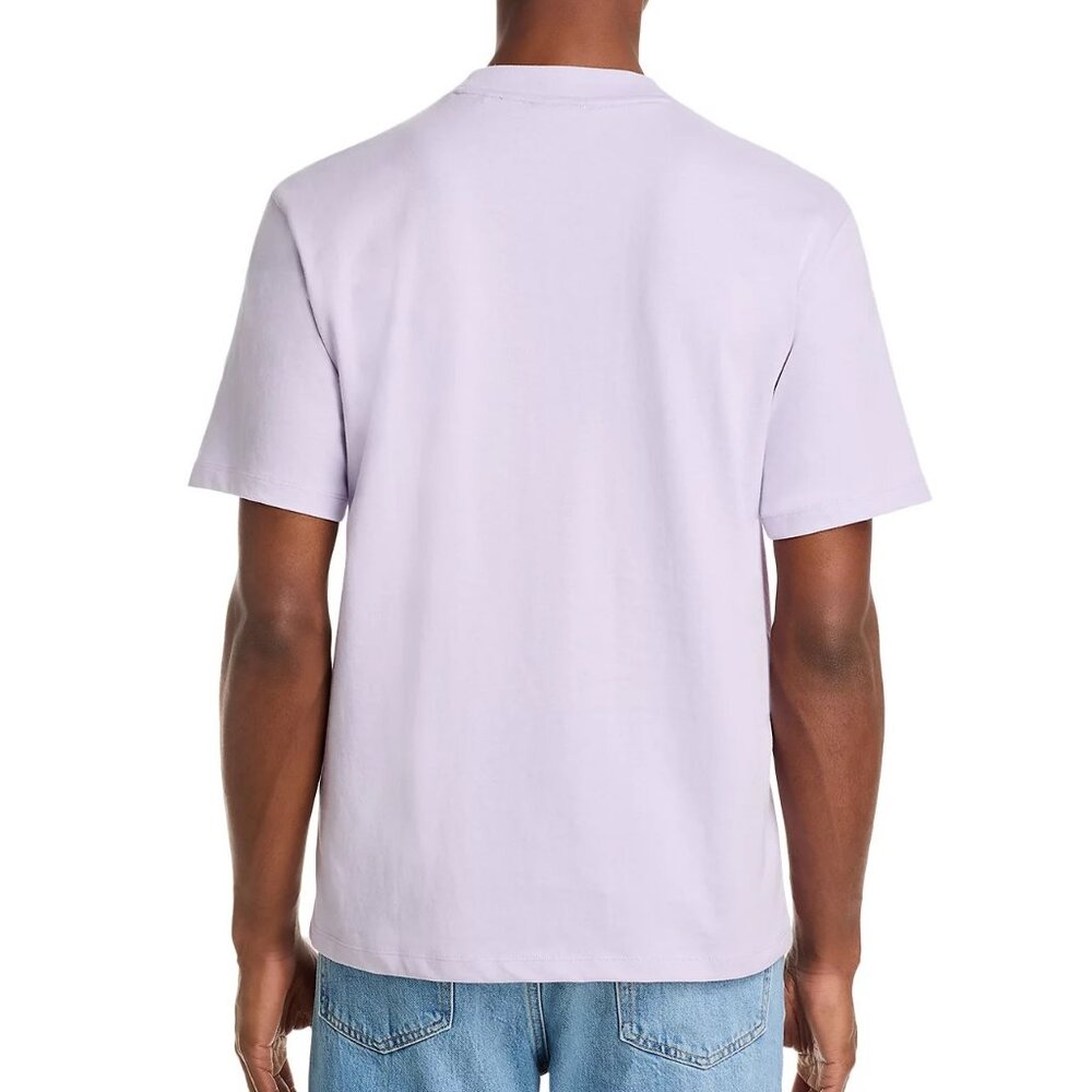Hugo Boss Men's HUGO Dapolino Logo SS Crew T-Shirt Cotton Jersey Solid Lavender - Picture 3 of 5